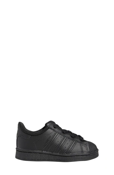 Shop Adidas Originals Superstar Sneaker In Black/ Black/ Black