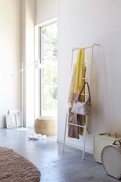 Shop Yamazaki Leaning Ladder Rack Hanger In White