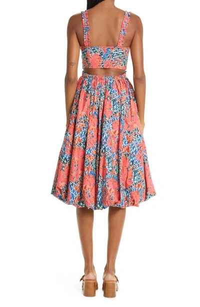 Shop Ulla Johnson Olympia Floral Cotton Sundress In Flamingo