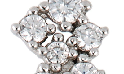 Shop Shashi Kalista Pavé Linear Drop Earrings In Silver