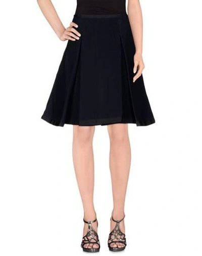 Shop Sacai Luck Knee Length Skirt In Dark Blue