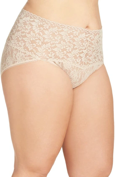 Hanky Panky Signature Lace Retro Thong In Chai