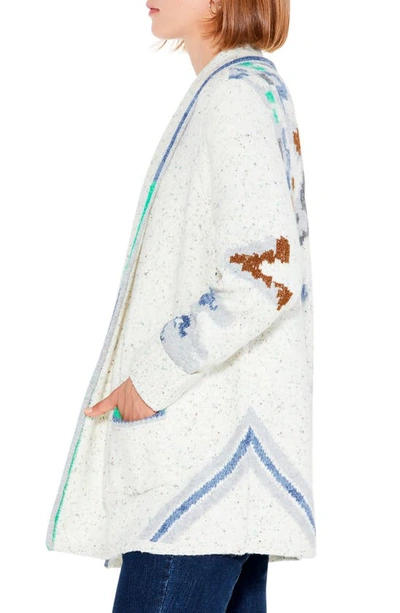 Nic + Zoe Cold Moon Cotton Blend Cardigan In Neutral Multi