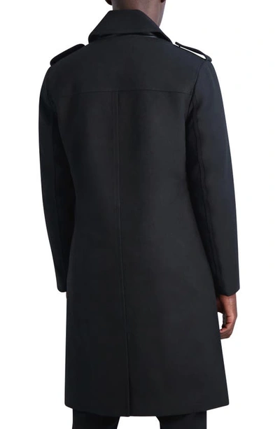 Shop Karl Lagerfeld Trench Coat In Black