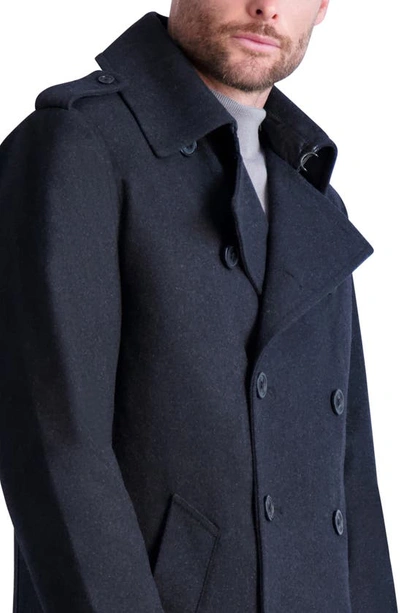 Shop Karl Lagerfeld Trench Coat In Charcoal