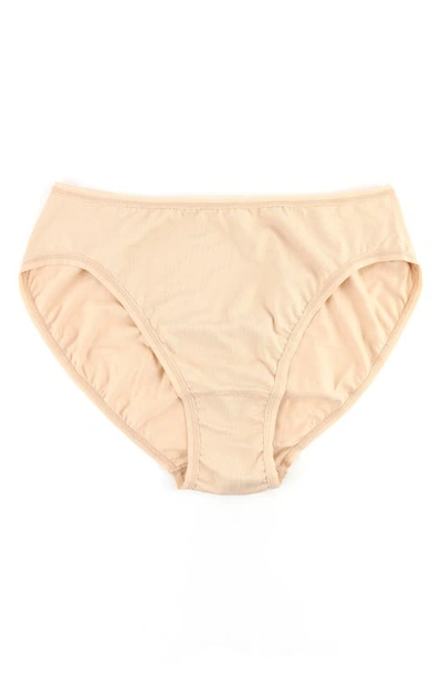 Shop Hanky Panky Supima® Cotton High Cut Briefs In Chai