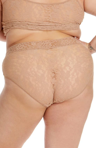 Shop Hanky Panky Daily Lace Boyshorts In Taupe