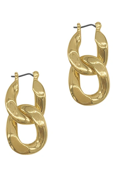 Shop Saint Moran Huxley Curb Chain Drop Earrings In Yellow