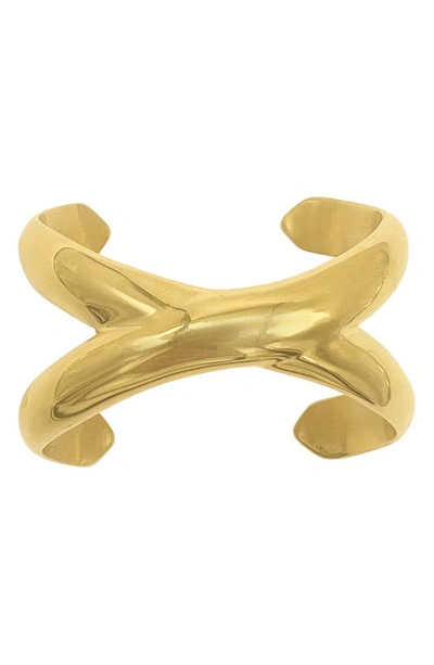 Shop Saint Moran Xenia X Cuff Bracelet In Yellow