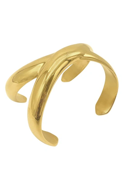 Shop Saint Moran Xenia X Cuff Bracelet In Yellow