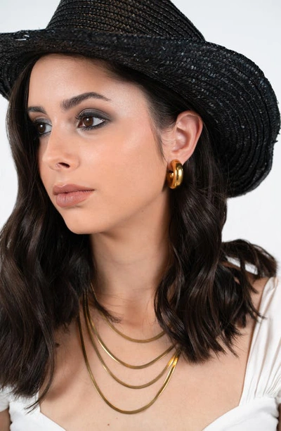 Saint Moran Davinci Layered Herringbone Chain Necklace In Yellow