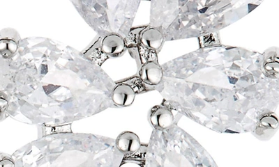 Shop Shashi Estelle Crystal Drop Earrings In Silver