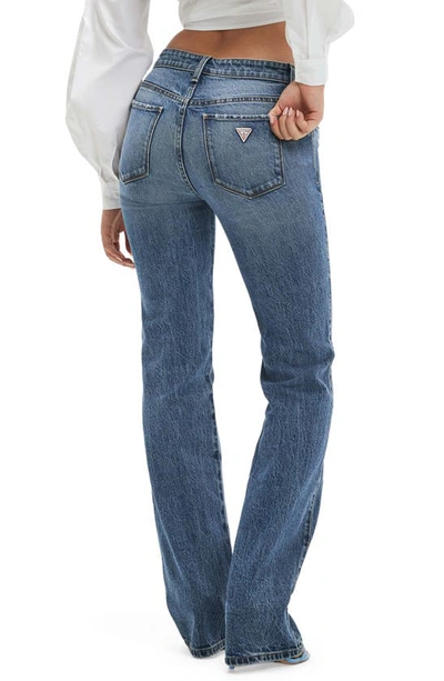 Shop Guess Sexy Straight Leg Jeans In Blue Vibrations