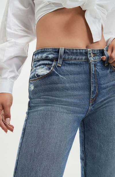 Shop Guess Sexy Straight Leg Jeans In Blue Vibrations