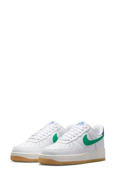 Shop Nike Air Force 1 '07 Sneaker In White/ Green/ Royal/ Sanddrift