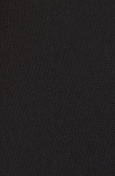 Shop Stella Mccartney Sheer Panel One Shoulder Stretch Cady Gown In 1000 - Black
