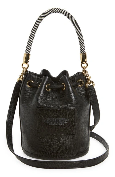 Shop Marc Jacobs The Leather Bucket Bag In Black