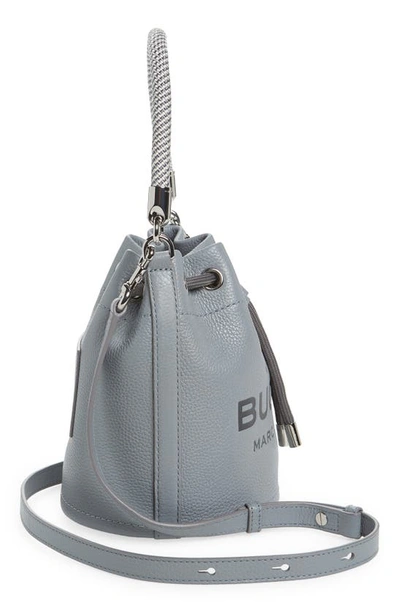 Shop Marc Jacobs The Leather Bucket Bag In Wolf Grey