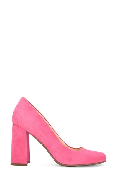 Shop Nine West Yolend Square Toe Pump In Medium Pink