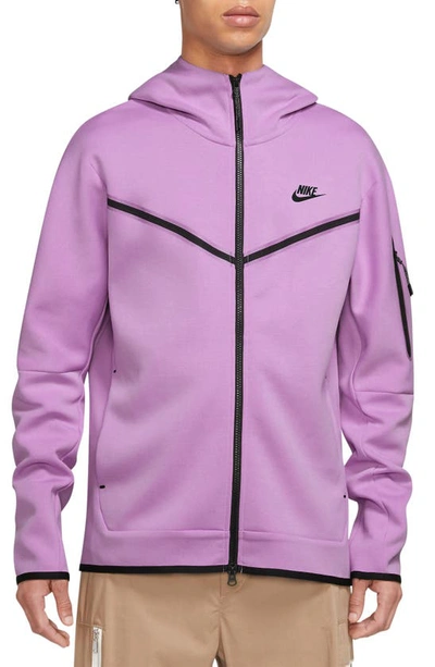 Nike Sportswear Tech Fleece Zip Hoodie In Purple/black | ModeSens