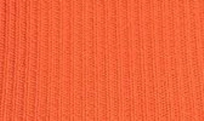 Shop Jason Wu Mixed Stitch Crewneck Sweater Dress In Bright Orange