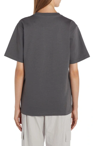 Moncler Cockerel Logo Cotton Graphic Tee In Charcoal