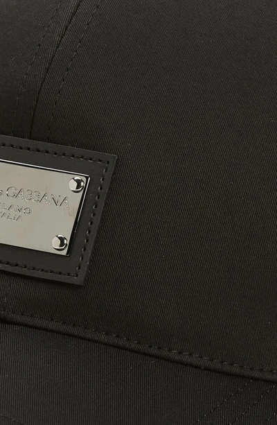 Dolce & Gabbana Logo Plaque Baseball Cap In Black