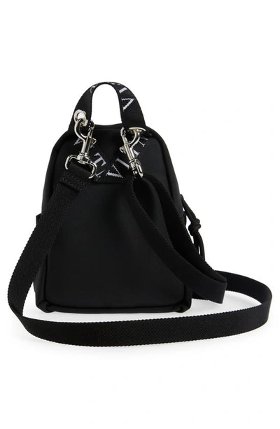 Shop Valentino Mini Vltn Technical Canvas Backpack In Nero/ Bianco