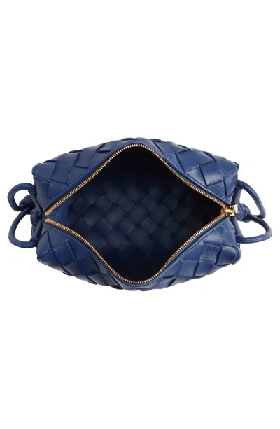 Shop Bottega Veneta Small Intrecciato Leather Crossbody Bag In 4103 Cruise-gold