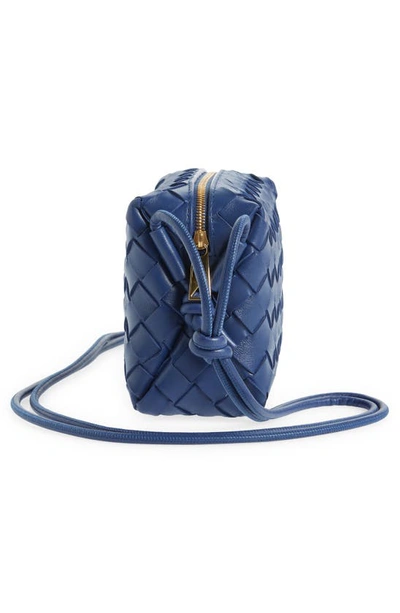 Shop Bottega Veneta Small Intrecciato Leather Crossbody Bag In 4103 Cruise-gold