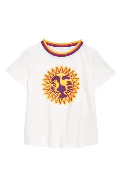 Shop Zimmermann Kids' Clover Sun Cotton T-shirt In Ivory