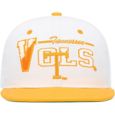 Shop Mitchell & Ness Youth  White/tennessee Orange Tennessee Volunteers Varsity Letter Snapback Hat
