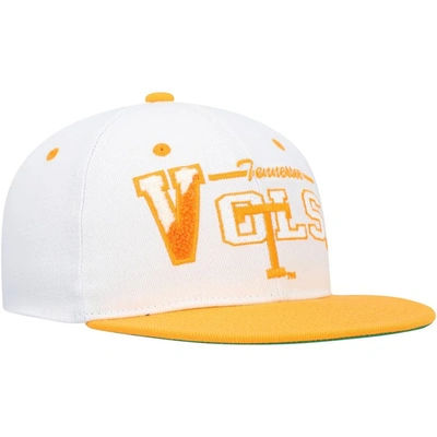 Shop Mitchell & Ness Youth  White/tennessee Orange Tennessee Volunteers Varsity Letter Snapback Hat