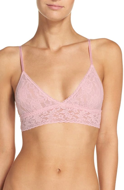 Shop Hanky Panky Signature Lace Padded Bralette In Bliss Pink
