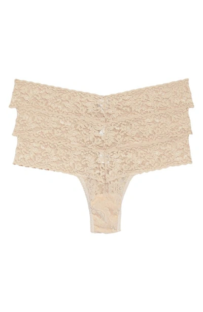 Shop Gucci 3-pack Low Rise Thong In Chai