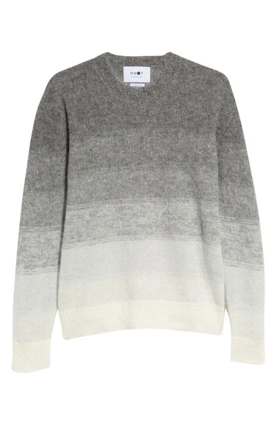 Shop Nn07 Walther Ombré Stripe Crewneck Sweater In Grey Multi