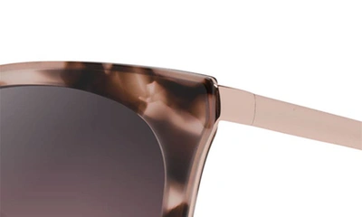 Maui Jim Wood Rose 50.5mm Polarized Cat Eye Sunglasses In Pink Tortoise With Rose Gold