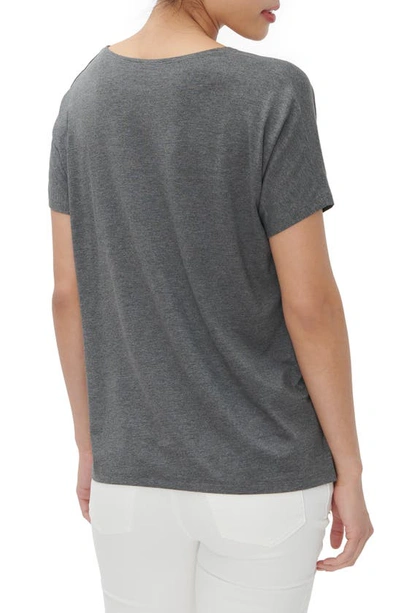 Shop Hatch The Perfect Vee Maternity T-shirt In Charcoal