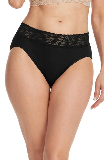 Shop Hanky Panky Cotton French Briefs In Black