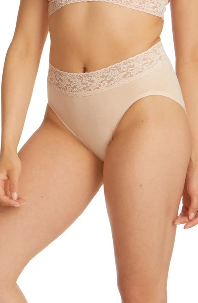 Shop Hanky Panky Cotton French Briefs In Chai