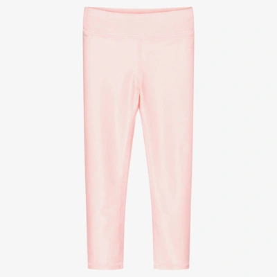 Shop Polo Ralph Lauren Girls Metallic Pink Leggings
