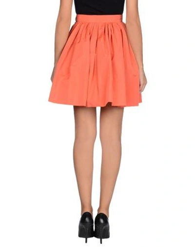 Shop Miu Miu Knee Length Skirt In Coral