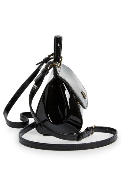 Shop Dolce & Gabbana Mini Sicily Patent Leather Satchel In Black