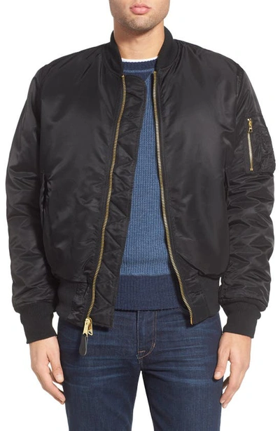 Shop Alpha Industries Ma-1 Reversible Bomber Jacket In Black