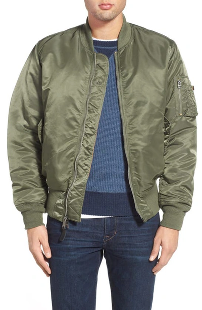 Shop Alpha Industries Ma-1 Reversible Bomber Jacket In Sage