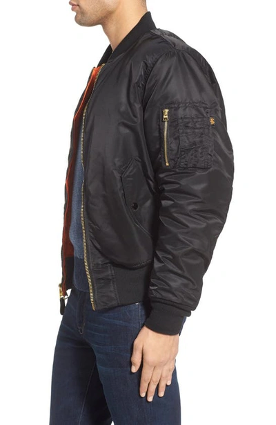 Alpha Industries Reversible Flight Jacket In Black