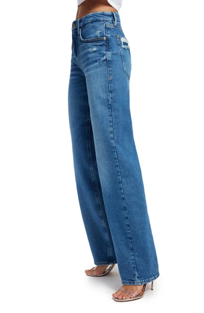 Shop Good American Good '90s High Waist Straight Leg Jeans In Indigo348