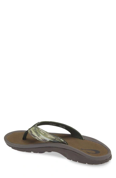 Olukai Ohana Flip Flop In Husk / Wai Camo