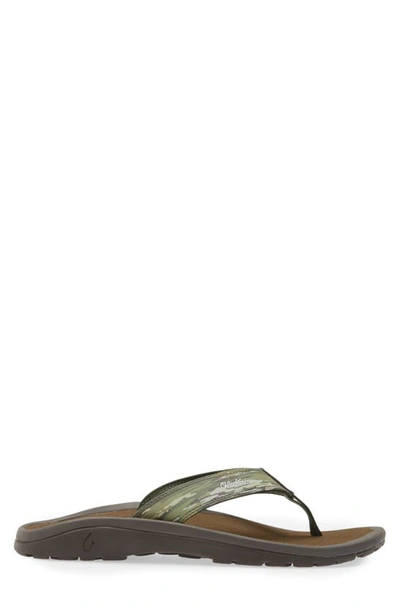 Olukai Ohana Flip Flop In Husk / Wai Camo