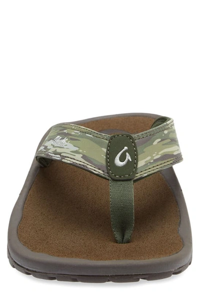 Olukai Ohana Flip Flop In Husk / Wai Camo